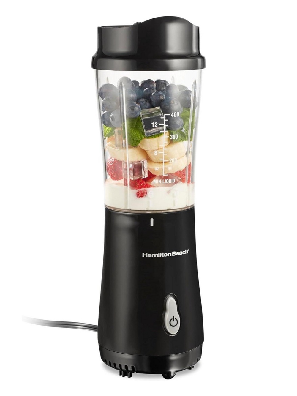 Hamilton Beach Black Personal Blender with Travel Lid